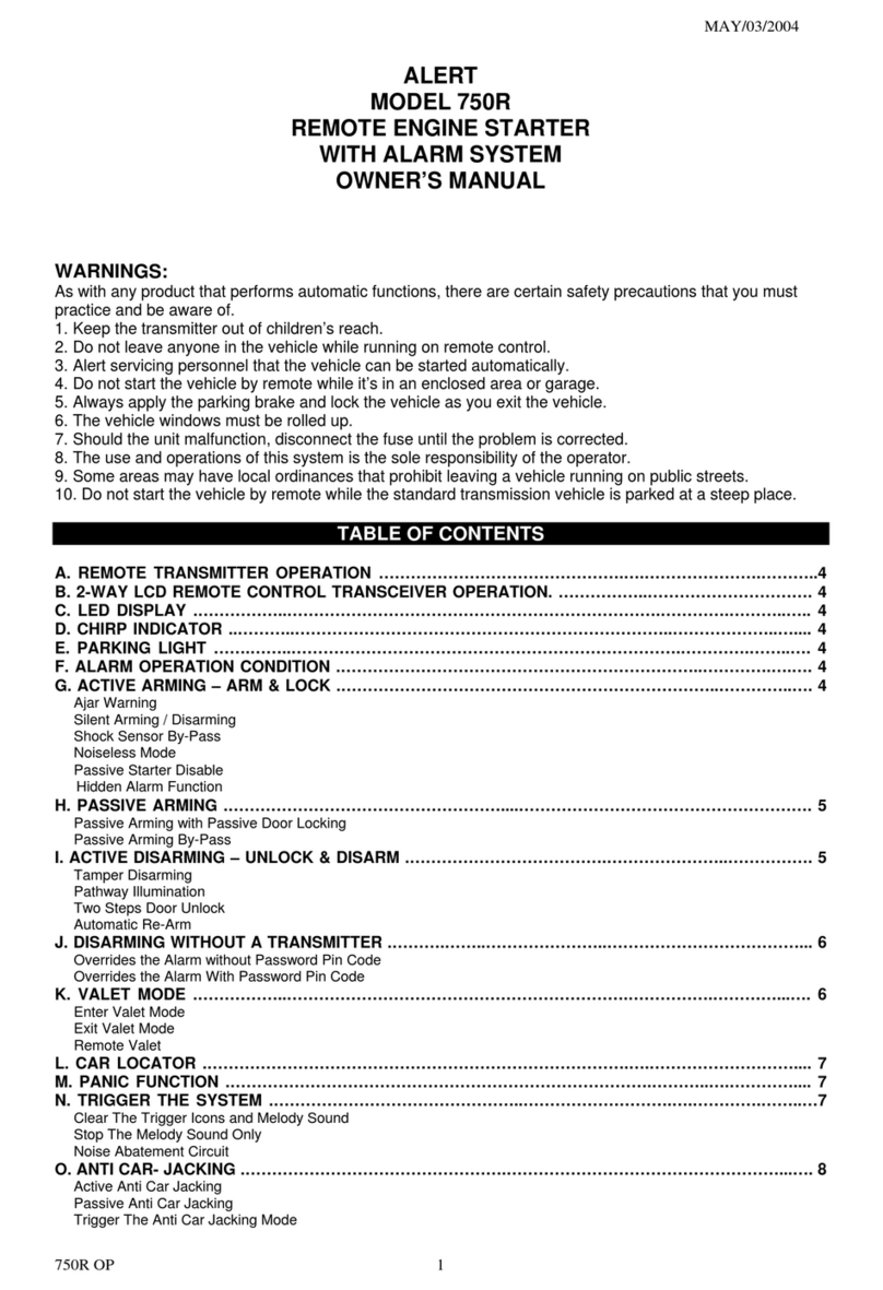 Alert 750R User manual