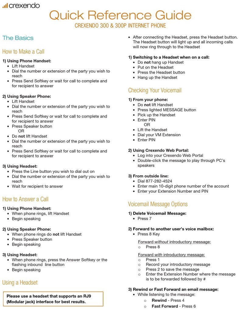 Crexendo 300P User manual