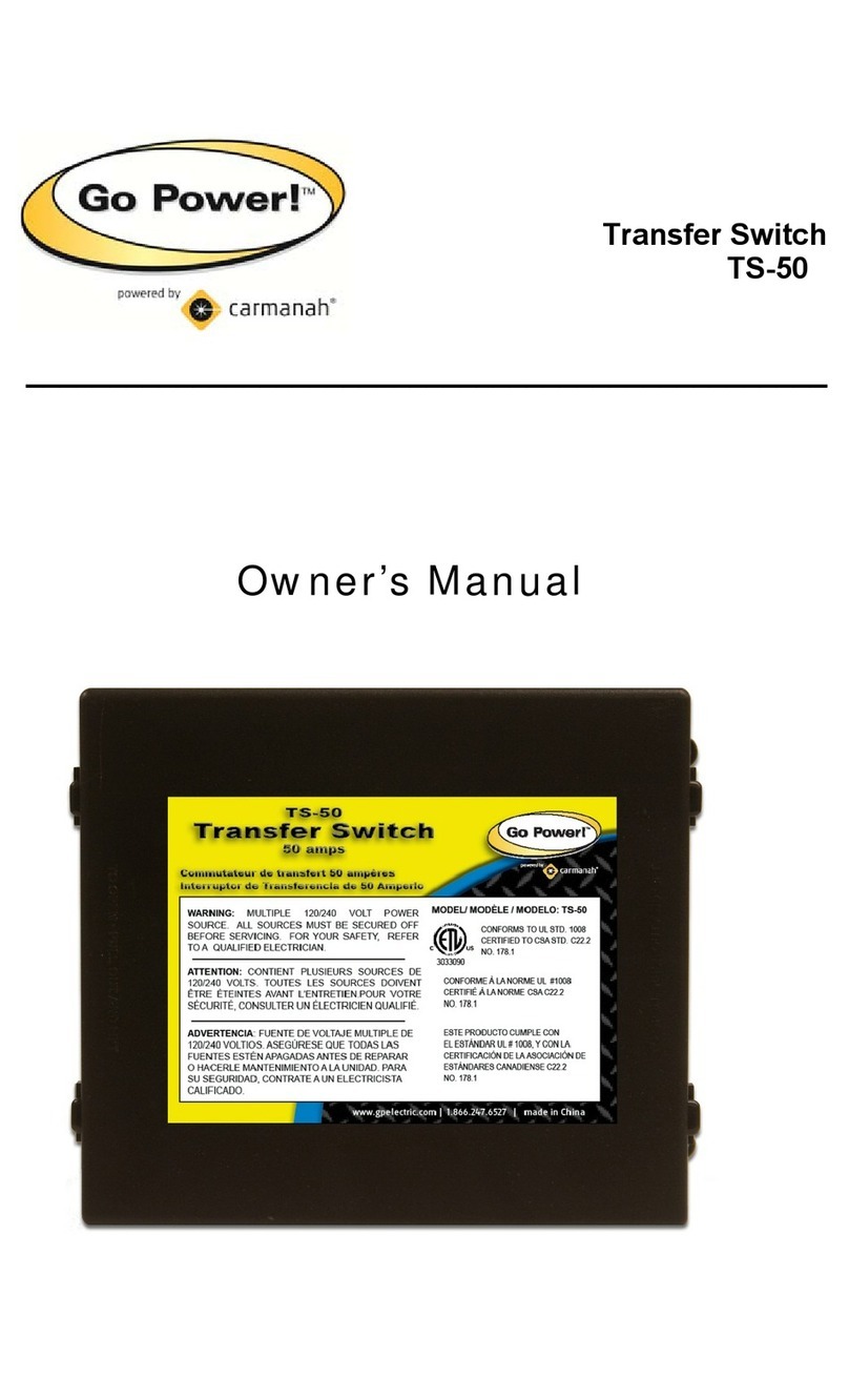 Go Power carmanah TS-50 owner's manual
