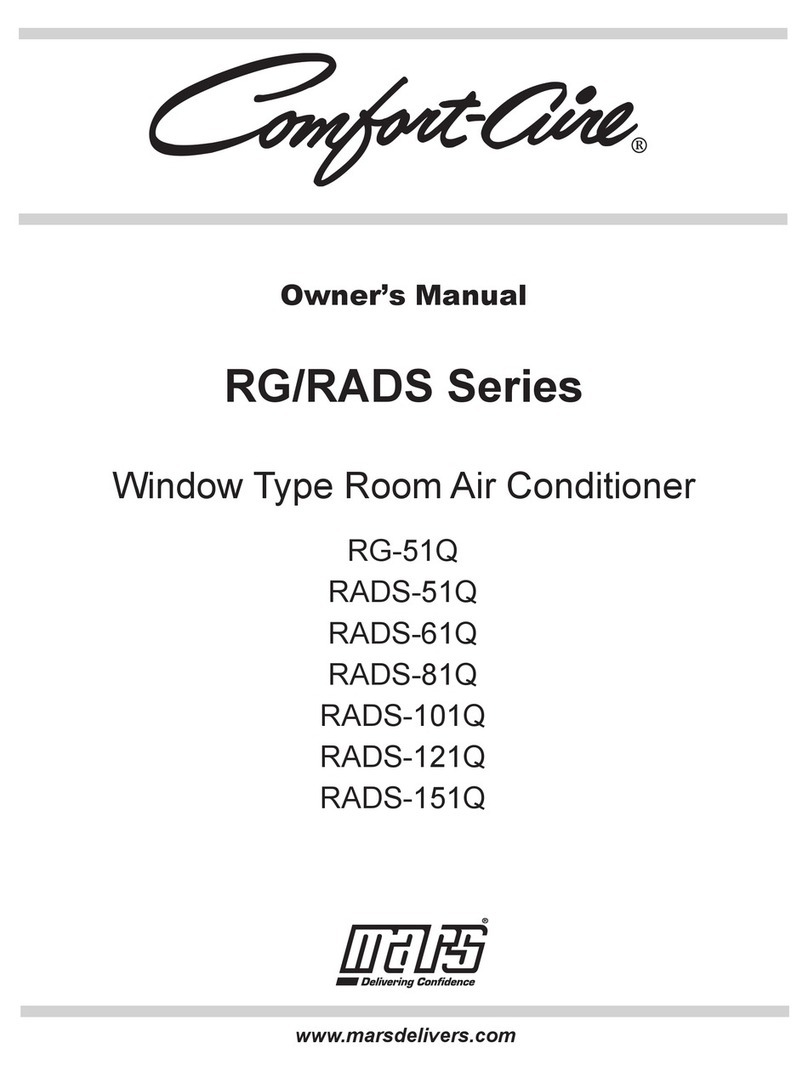 Comfortaire mars RG Series User manual