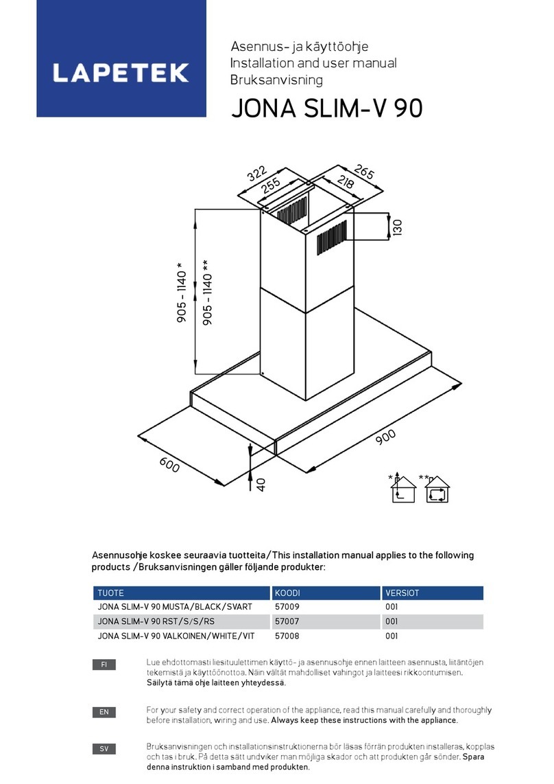 Lapetek JONA SLIM-V 90 User manual