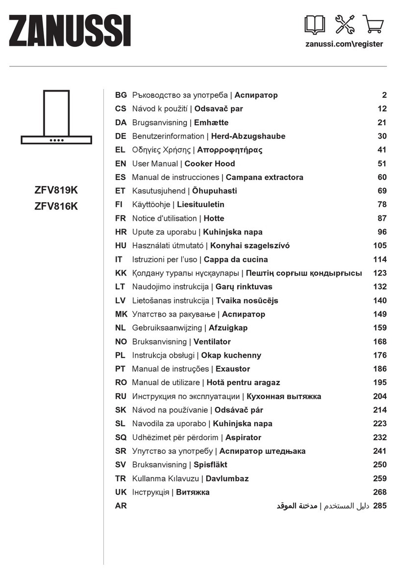 Zanussi ZFV816K user manual