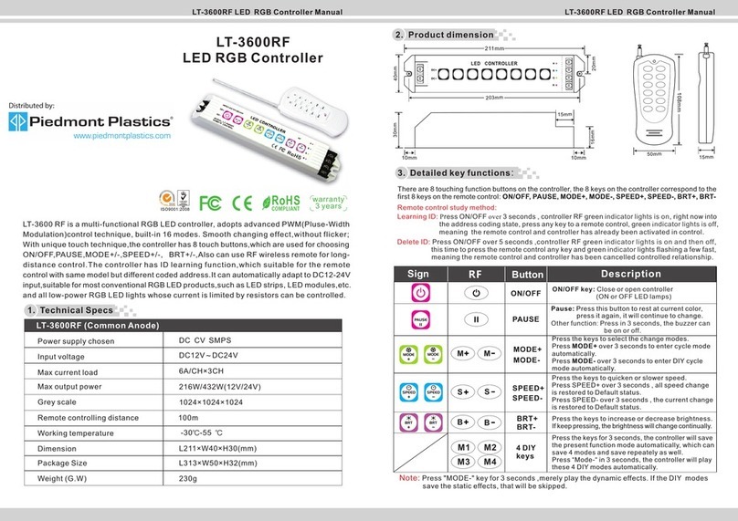 Piedmont LT-3600RF manual