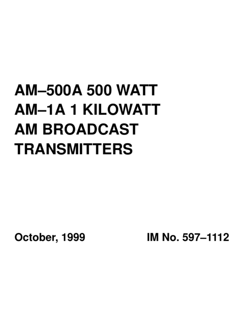 Broadcast Electronics AM-500A 500 WATT manual Broadcast Electronics AM-500A 500 WATT manual