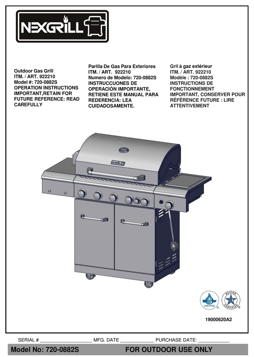 Nexgrill 922210 Operation instructions