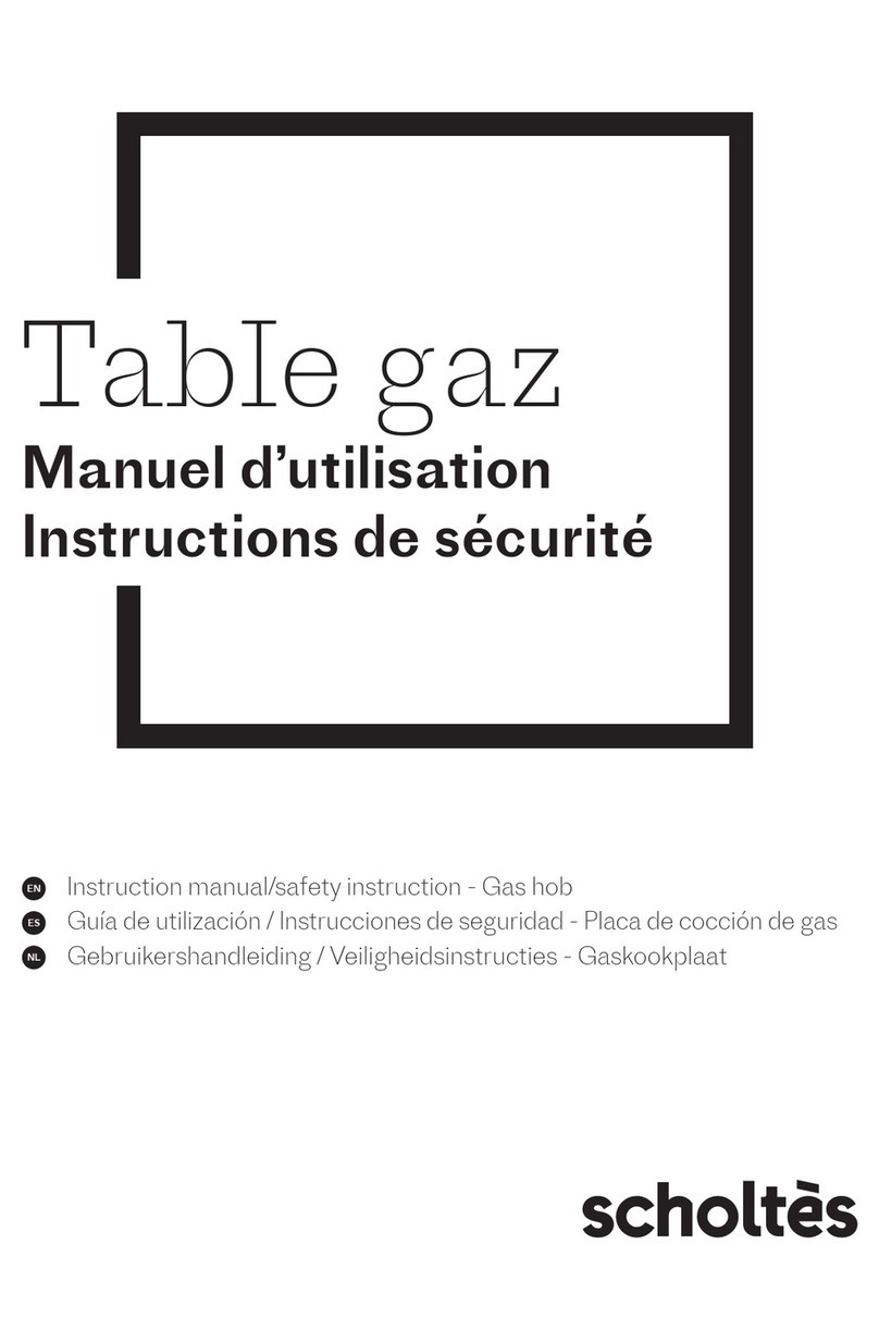 SCHOLTES Table gaz User manual