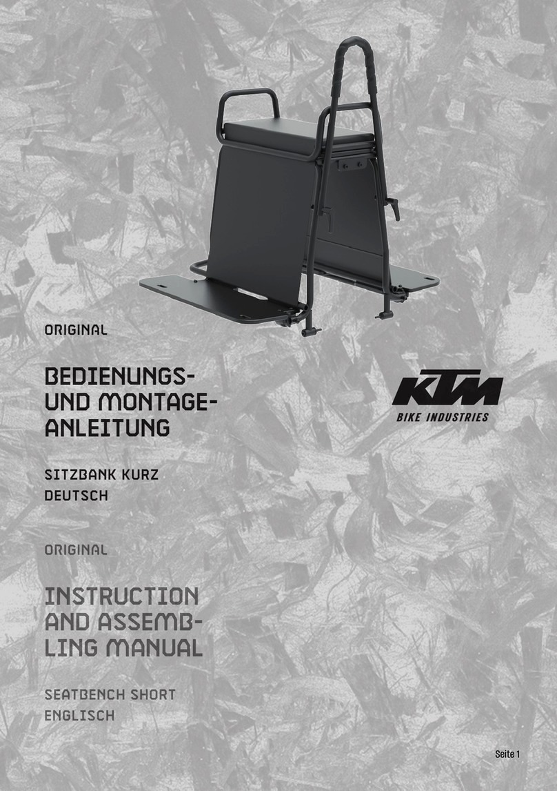 KTM SEATBENCH SHORT Instruction and assembly manual