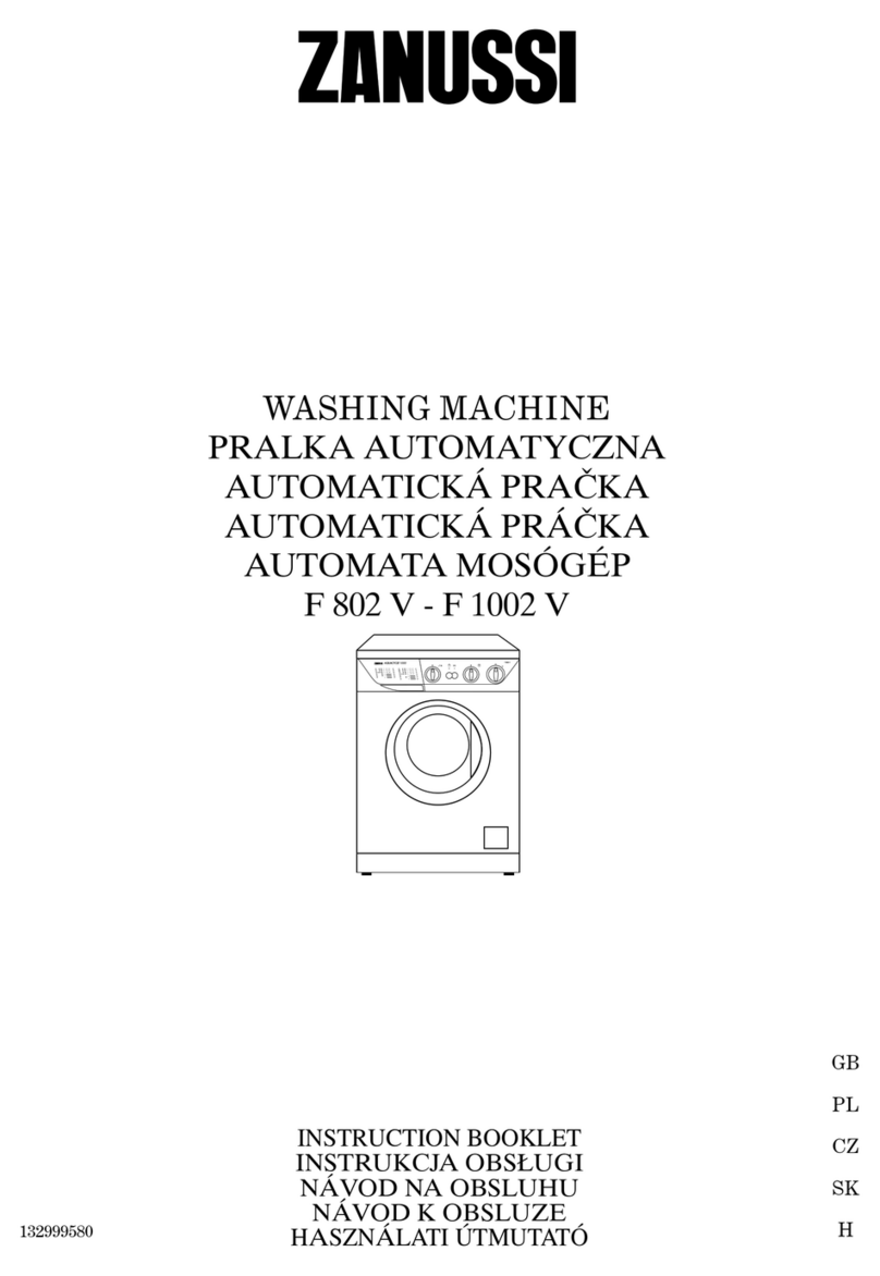Zanussi F 802 V Instruction booklet