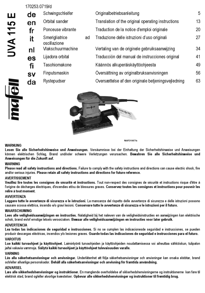 Mafell UVA 115 E Translation of the original operating instructions