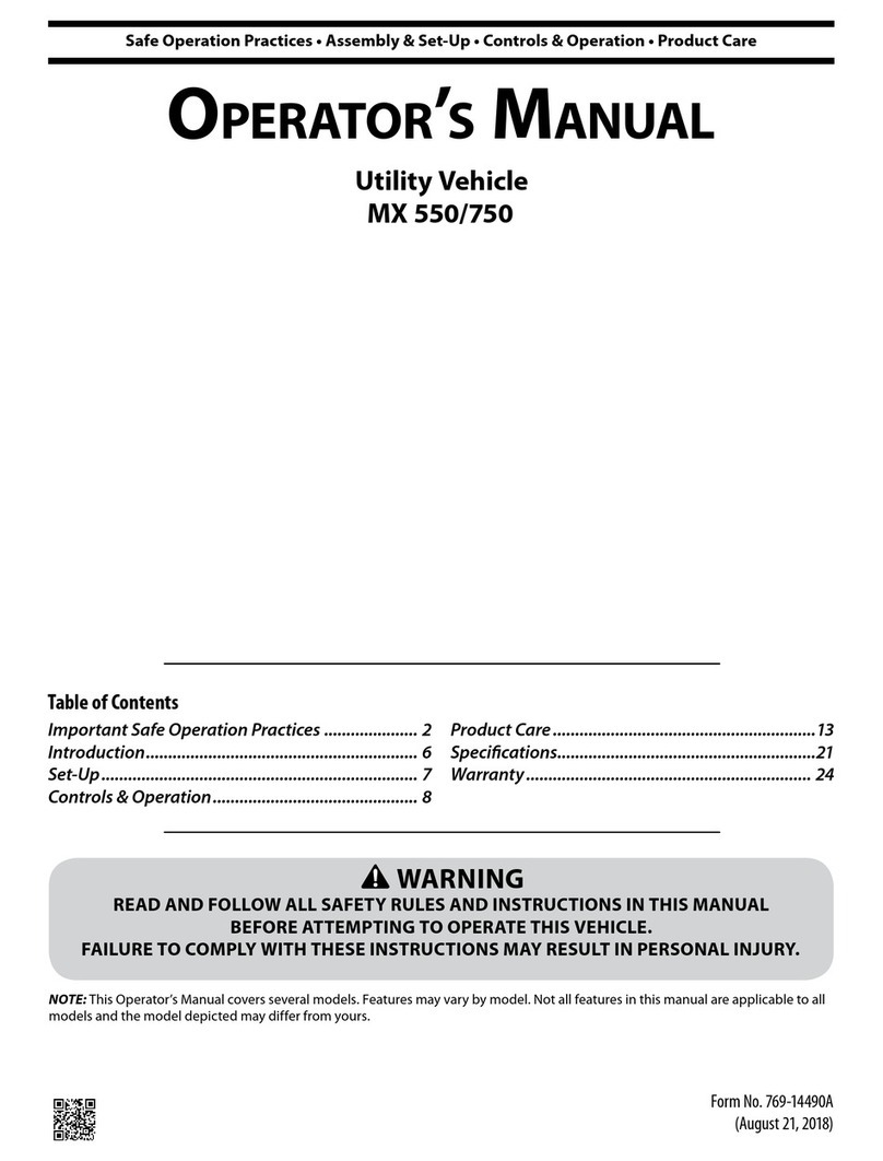 Cub Cadet MX 550 Operator's manual