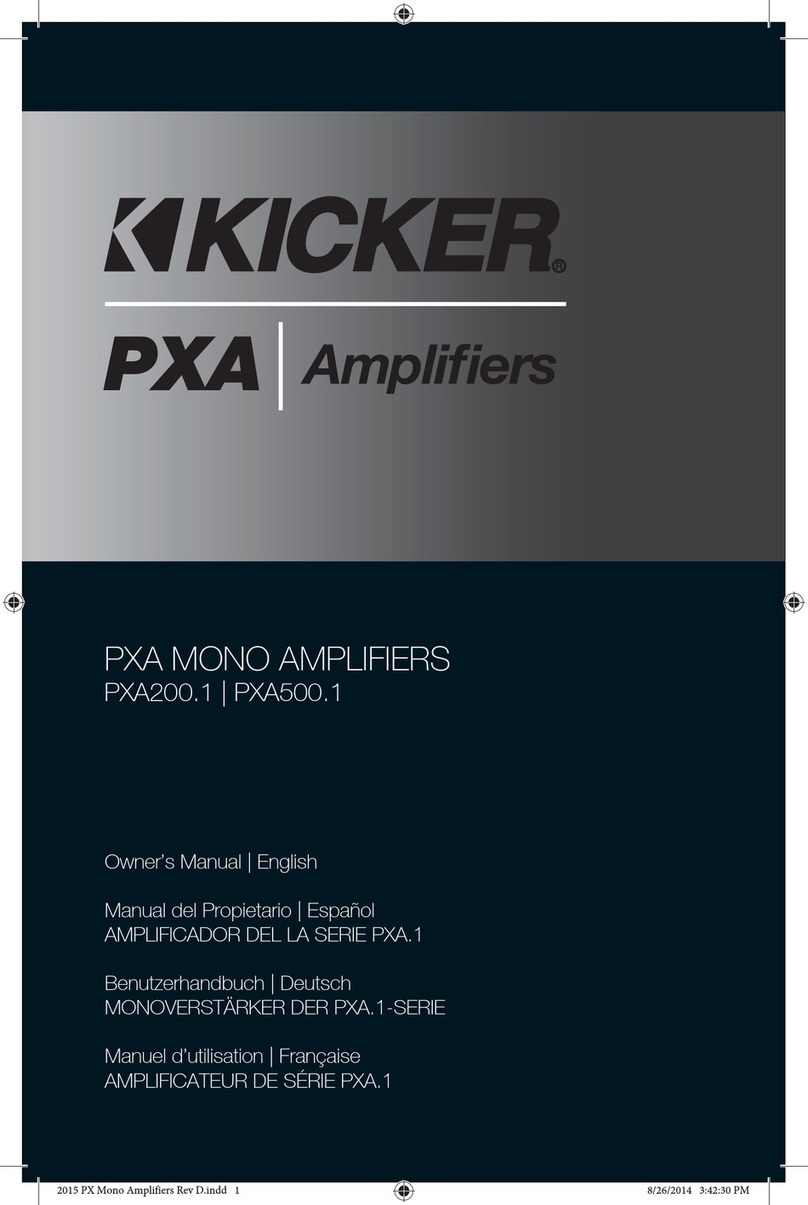 Kicker PXA.1 Series User manual