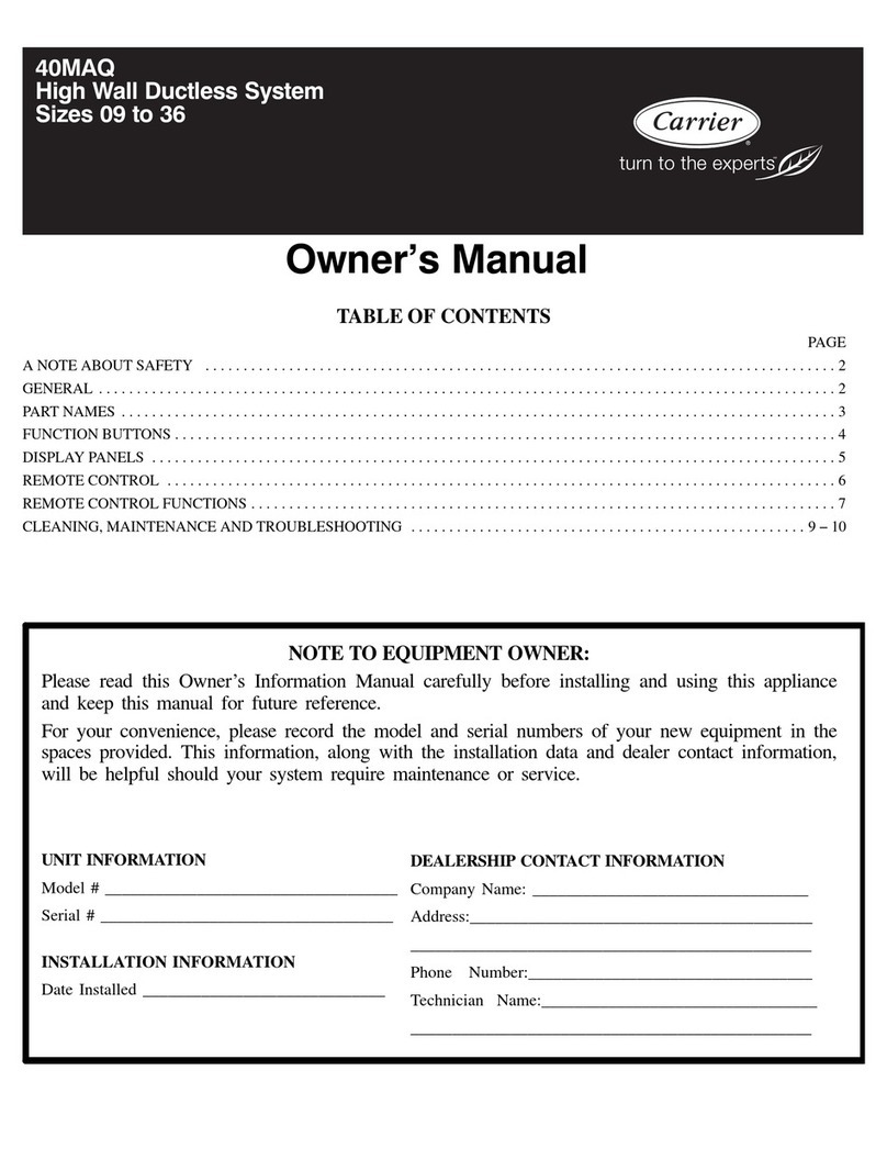 Carrier 40MAQ User manual