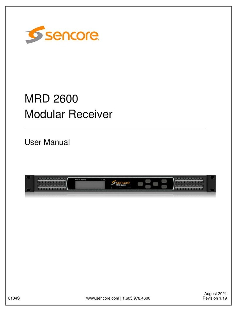 Sencore MRD 2600 user manual