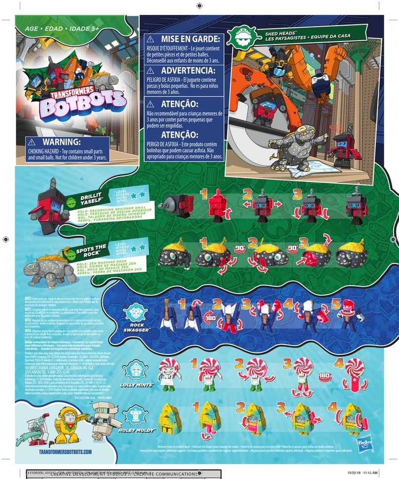 Hasbro TRANSFORMERS BOTBOTS E4139 Quick assembly guide Hasbro TRANSFORMERS BOTBOTS E4139 Quick assembly guide