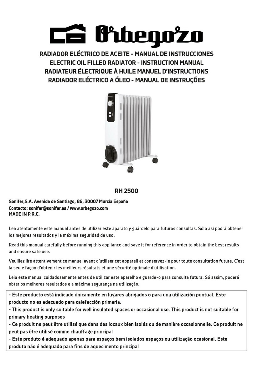 Orbegozo RH 2500 instruction manual