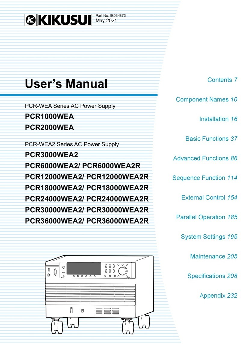 Kikusui PCR1000WEA user manual