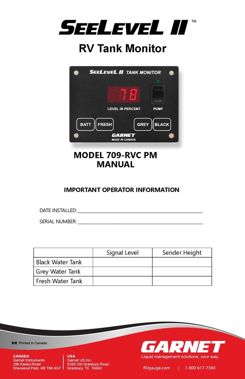 Garnet SeeLeveL II 709-RVC PM manual