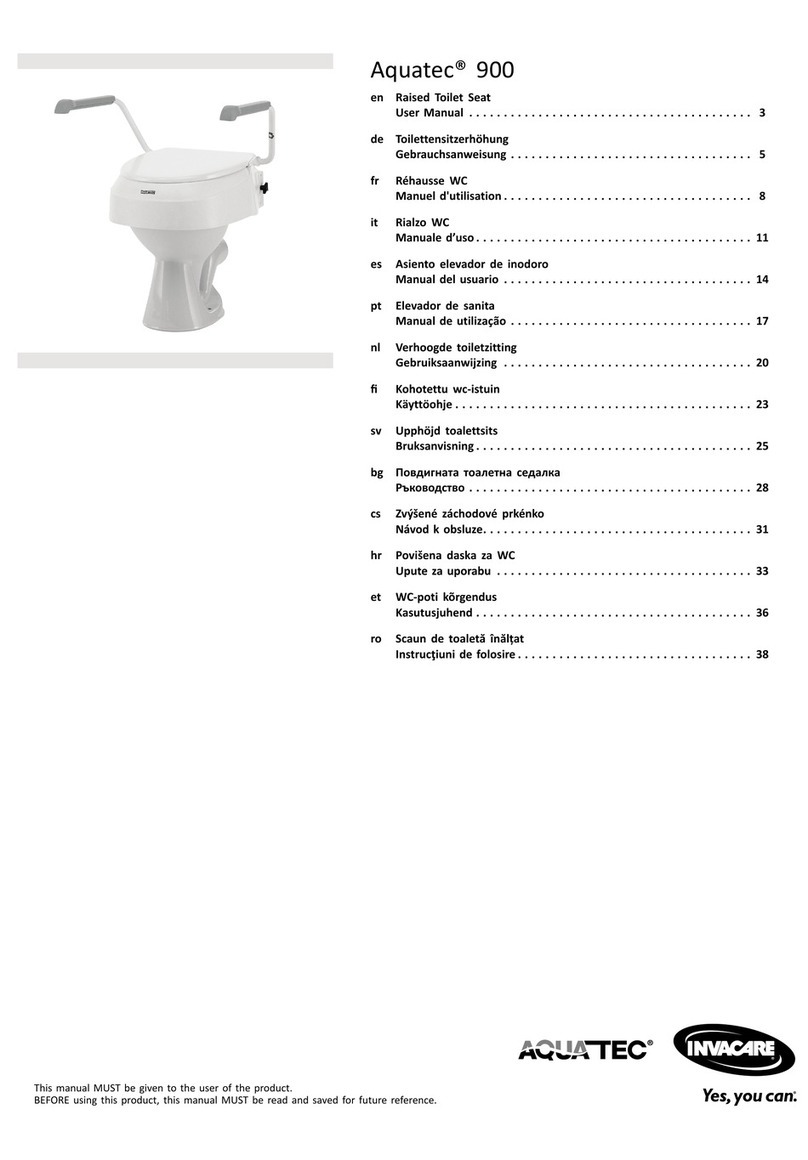 Invacare Aquatec 900 User manual