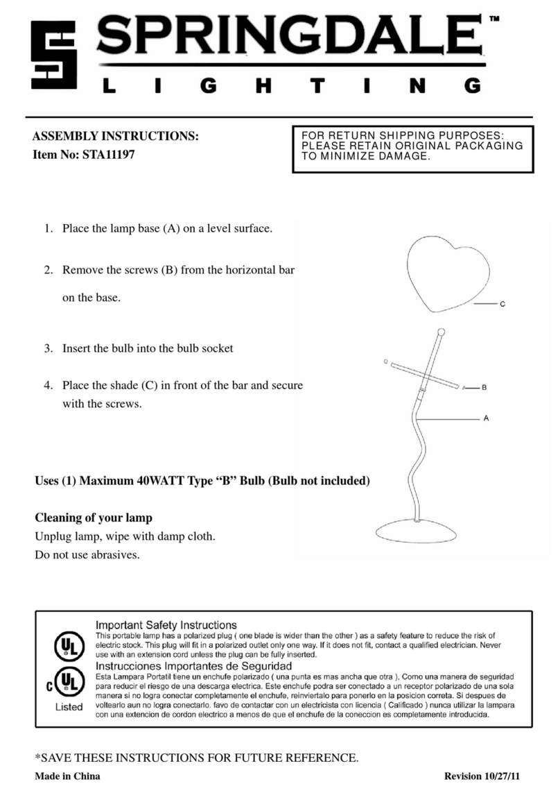 Springdale Lighting STA11197 Assembly instructions