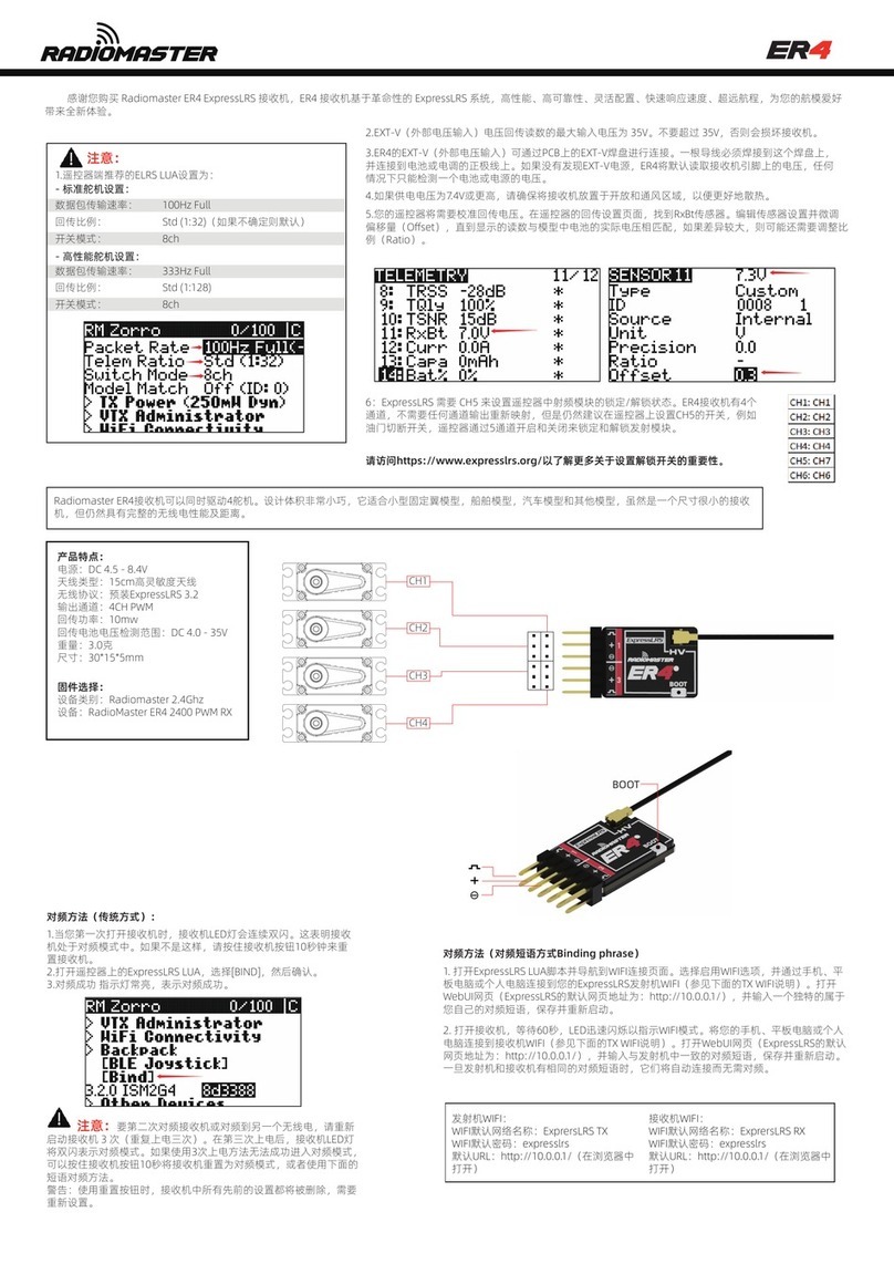 RadioMaster ER4 quick start guide