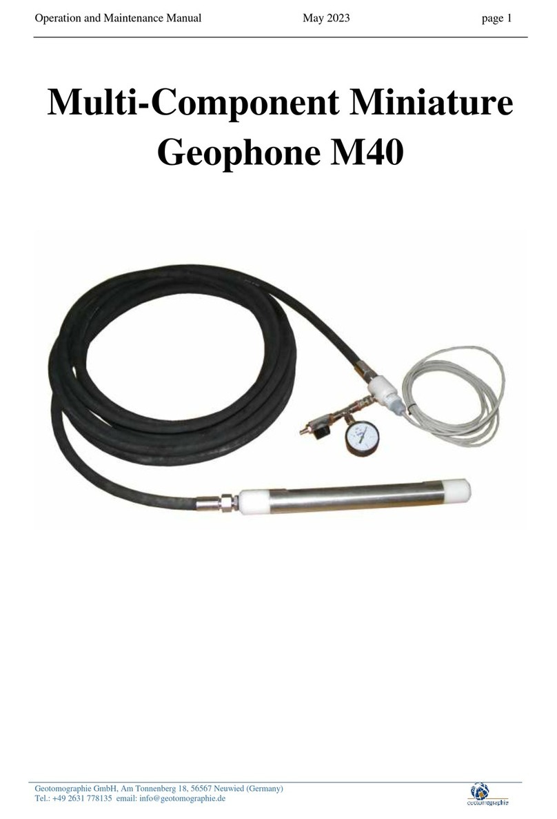 geotomographie Geophone M40 Operation and maintenance manual