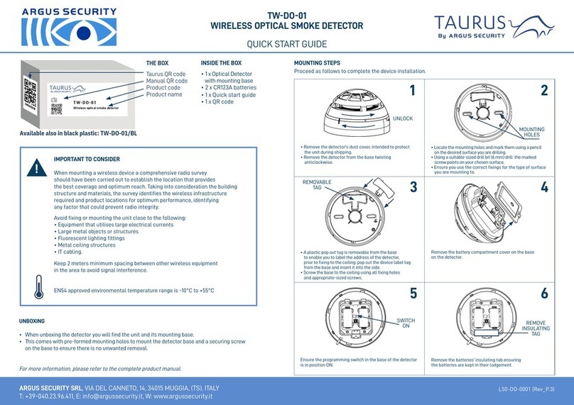 Argus Security TAURUS TW-DO-01 User manual