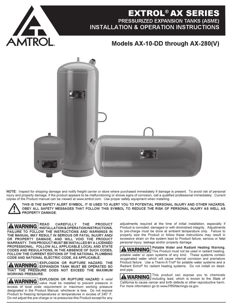 Amtrol EXTROL AX-10-DD Installation instructions