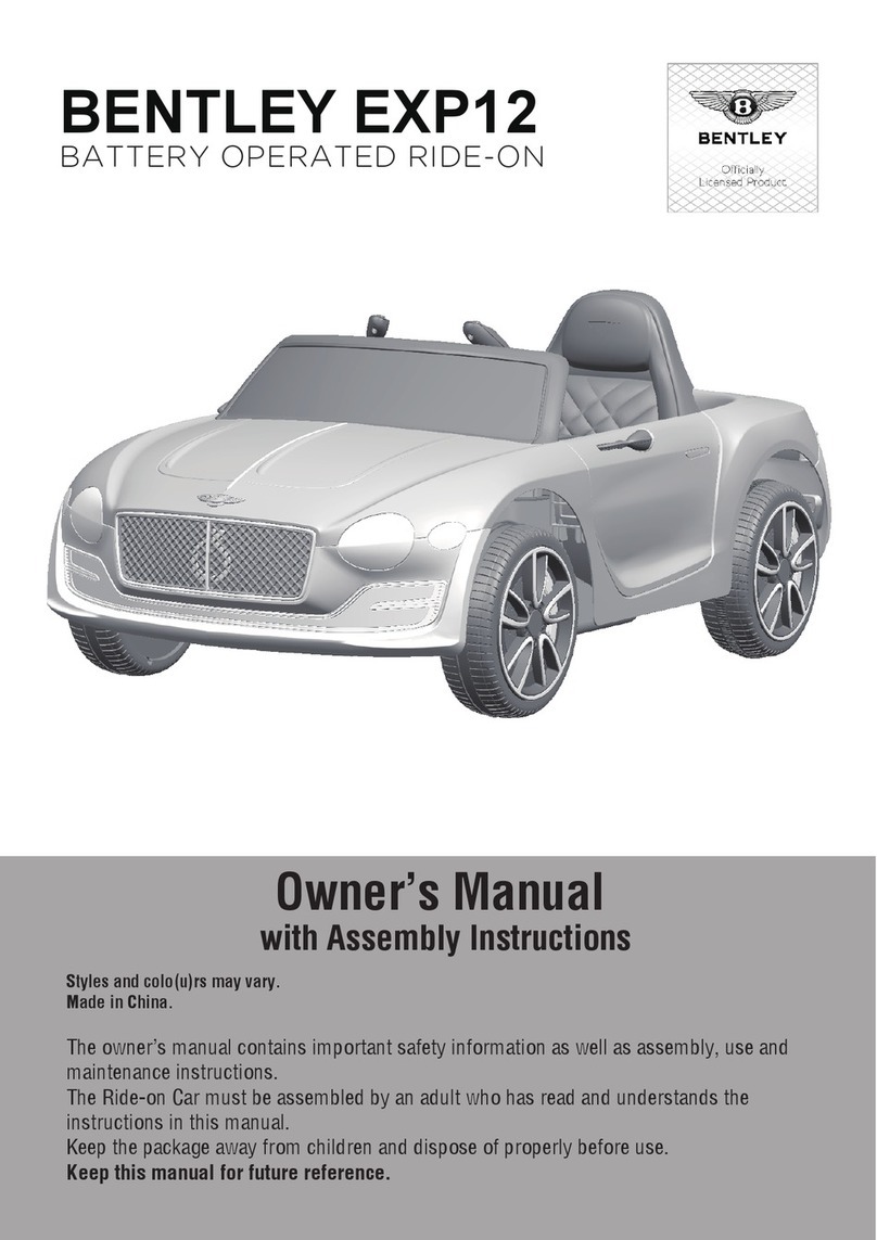 Bentley EXP12 Owner's manual with assembly instructions