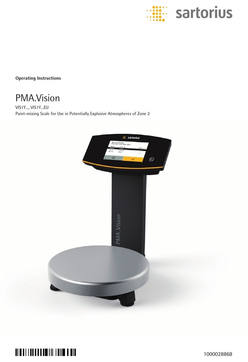 Sartorius PMA.Vision VIS1Y EU Series User manual