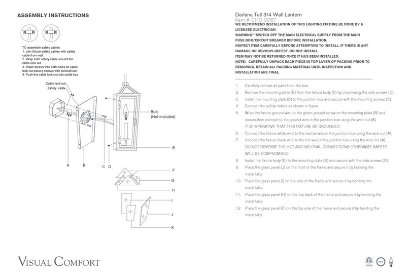 Visual Comfort & Co. Darlana Assembly instructions