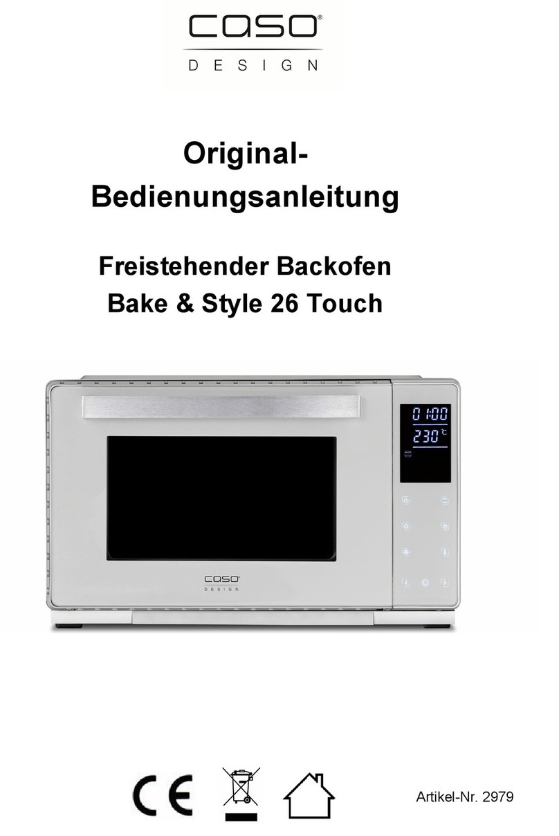 CASO DESIGN Bake & Style 26 Touch operating manual