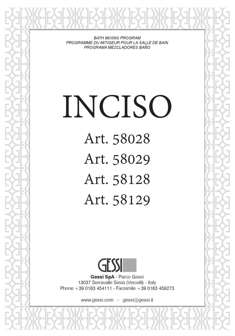 Gessi INCISO 58029 User manual