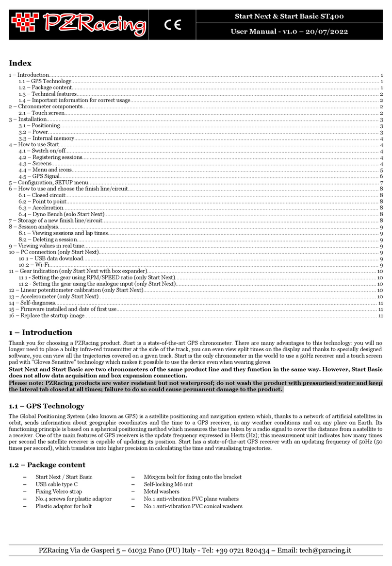 PZRacing Start Next ST400 user manual
