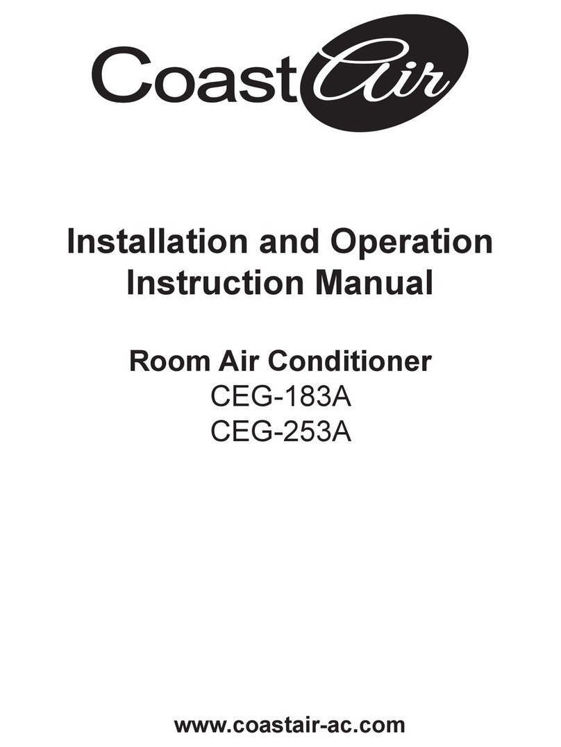 Coast-Air CEG-183A Installation and operation instruction manual
