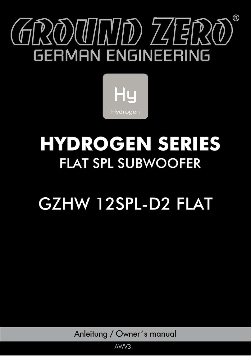 Ground Zero HYDROGEN SERIES User manual