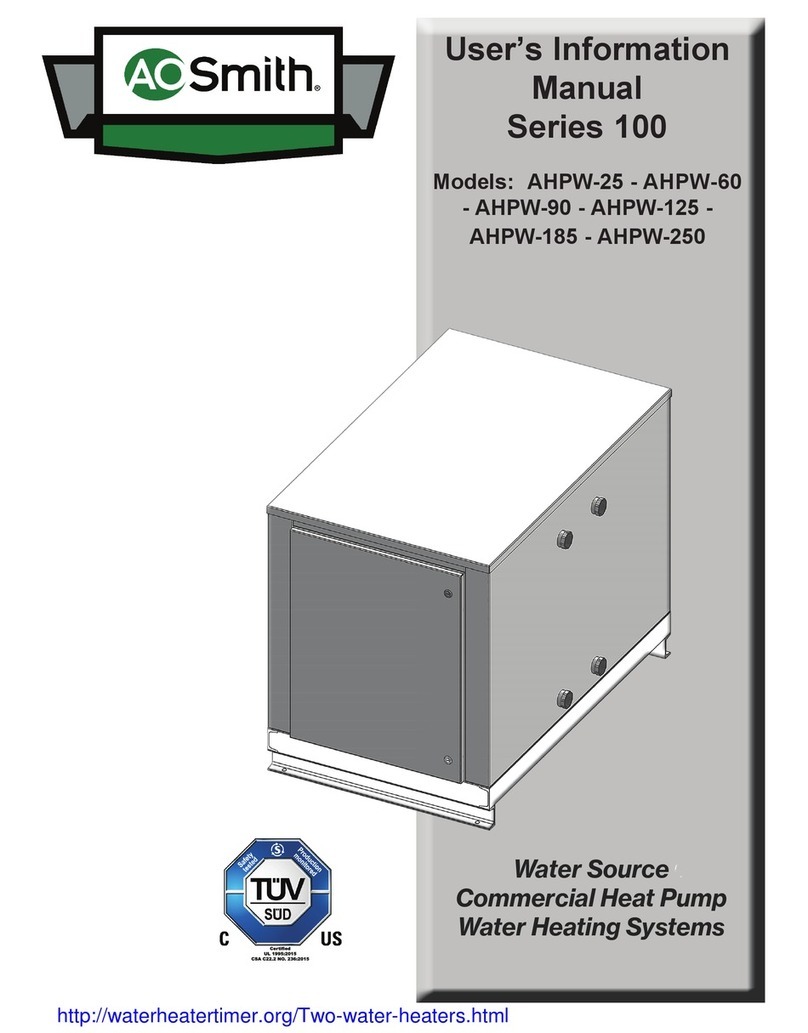 A.O. Smith AHPW-25 User's information manual