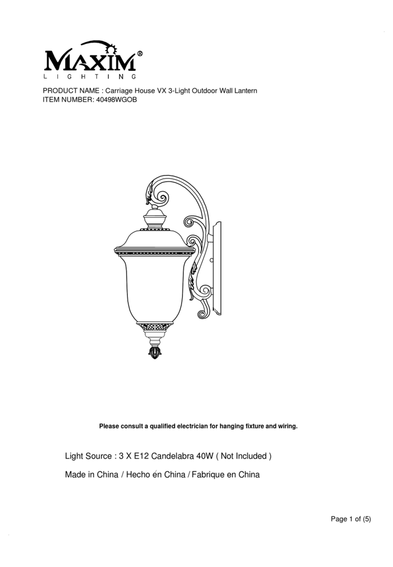 Maxim Carriage House VX 40498WGOB installation instructions