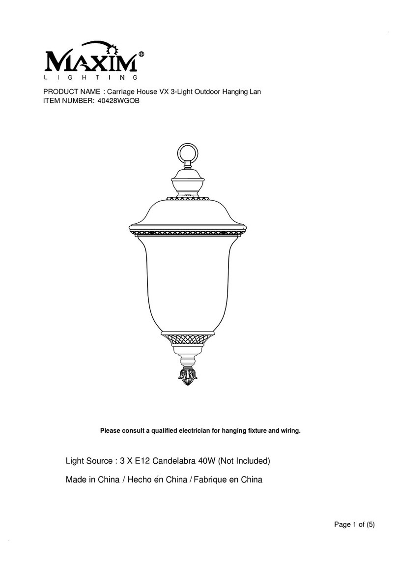 Maxim Lighting Carriage House VX 40428WGOB installation instructions