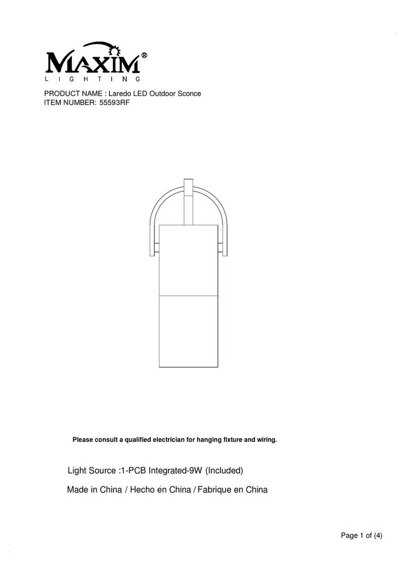 Maxim Lighting Laredo 55593RF User manual
