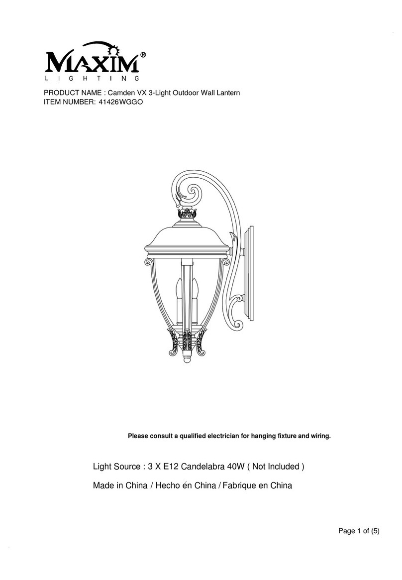 Maxim Lighting Camden VX 41426WGGO User manual