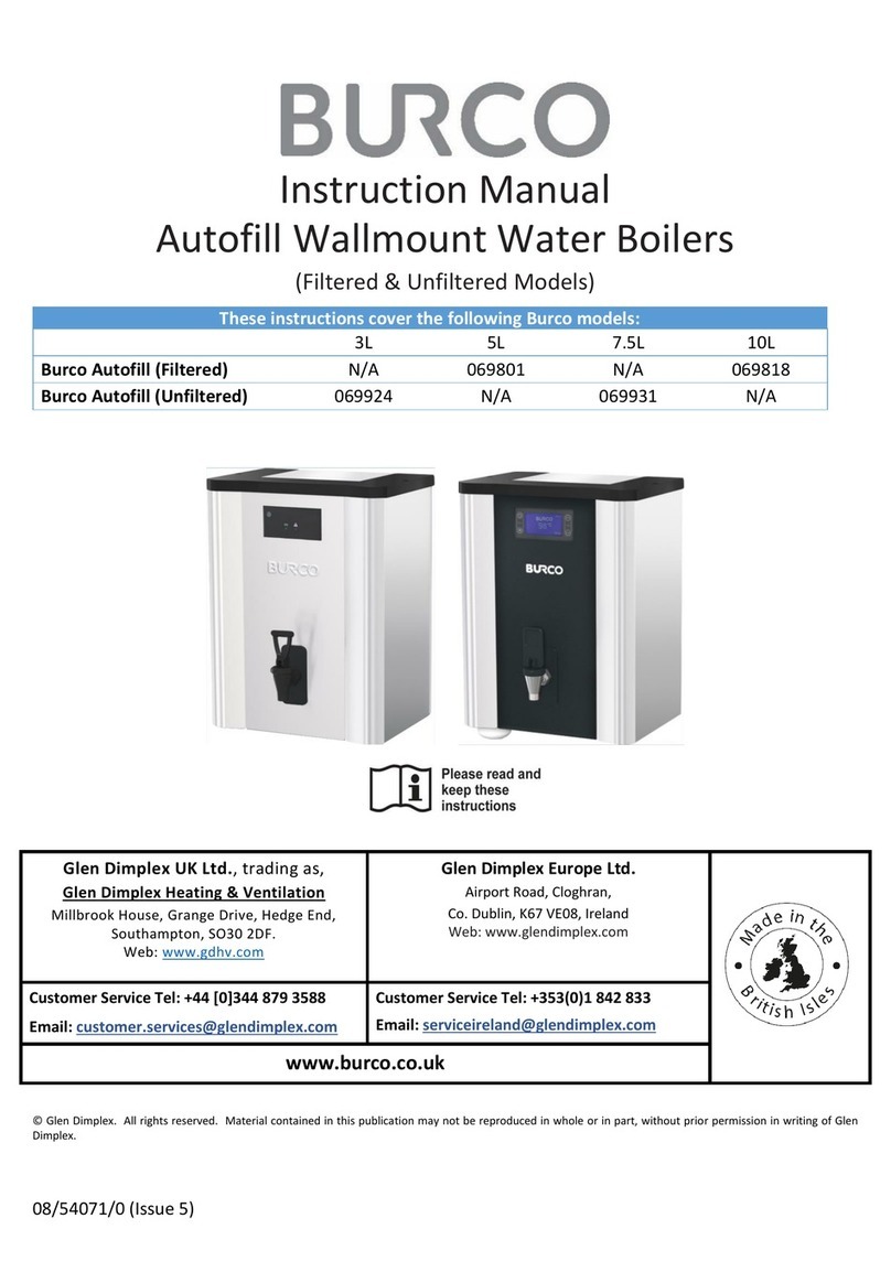 Burco AFU7WM instruction manual
