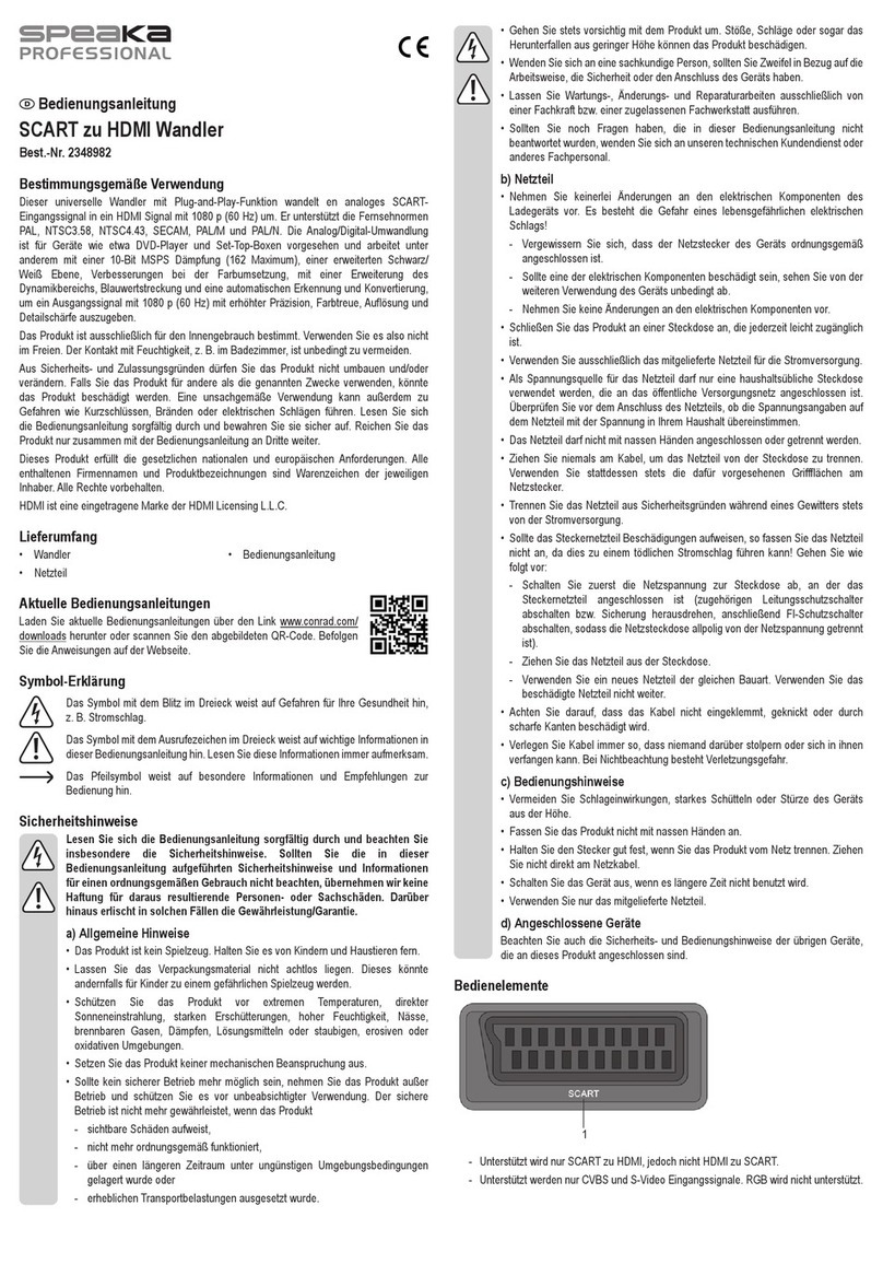Speaka Professional SP-9395928 operating instructions