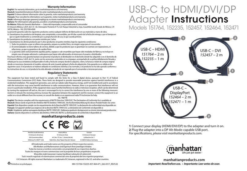 Manhattan 151764 User manual