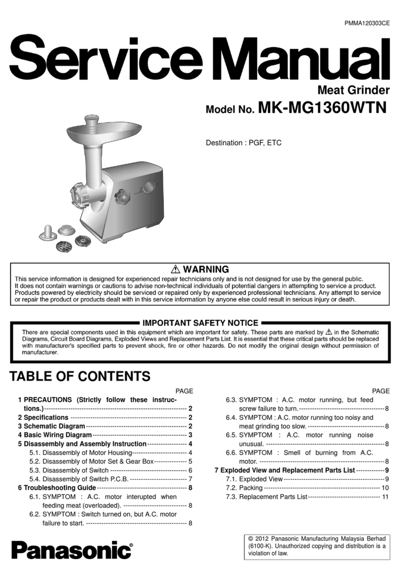 Panasonic MK-MG1360WTN Service manual