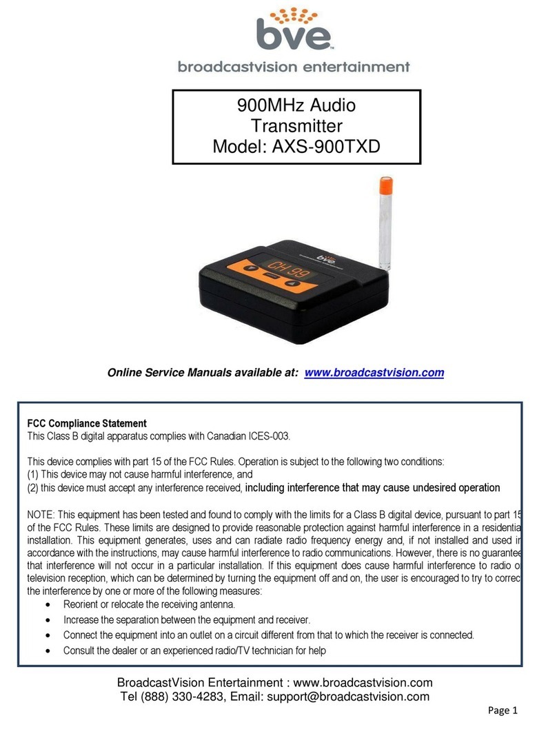 BVE AXS-900TXD manual