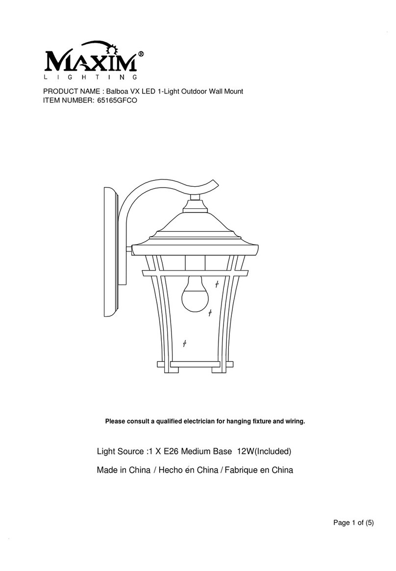 Maxim Lighting Balboa VX 65165GFCO User manual