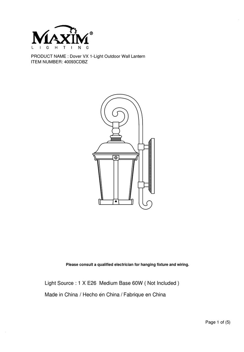 Maxim Lighting Dover VX 40093CDBZ User manual