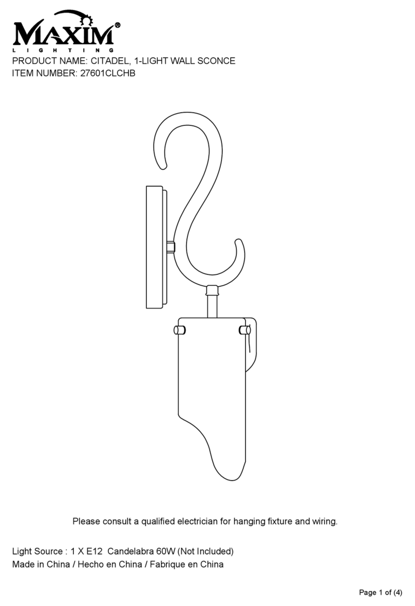 Maxim Lighting CITADEL 27601CLCHB installation instructions