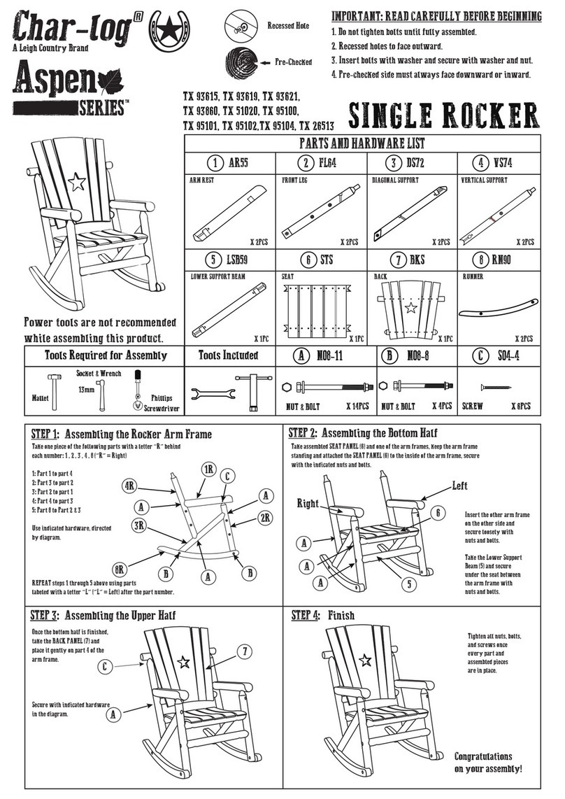 Leigh Country TX 93615 Assembly instructions Leigh Country TX 93615 Assembly instructions