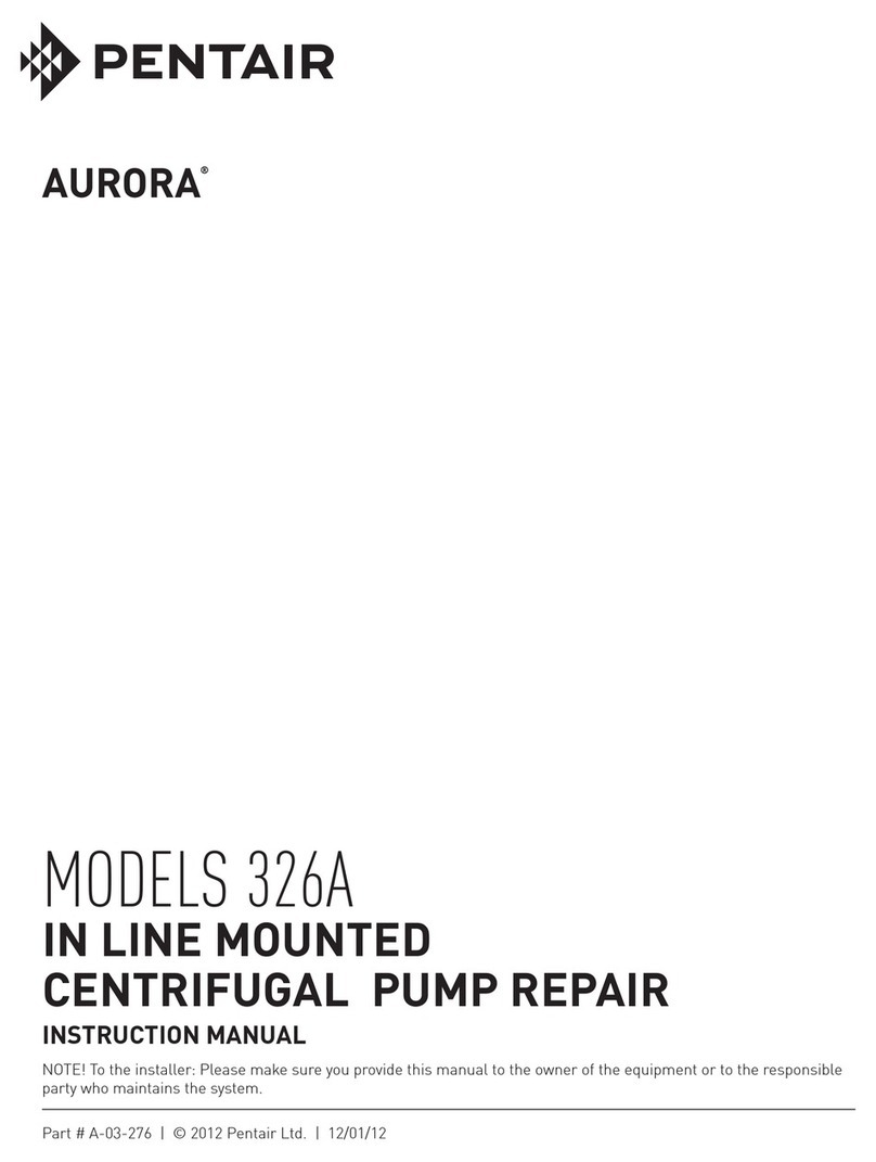 Pentair AURORA 326A instruction manual